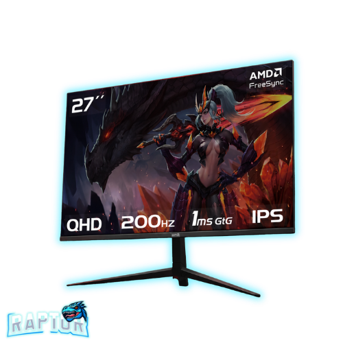 Monitor Gamer Raptor Hawk Eye 27 Frameless IPS FHD 200Hz 1Ms HDMI-DP